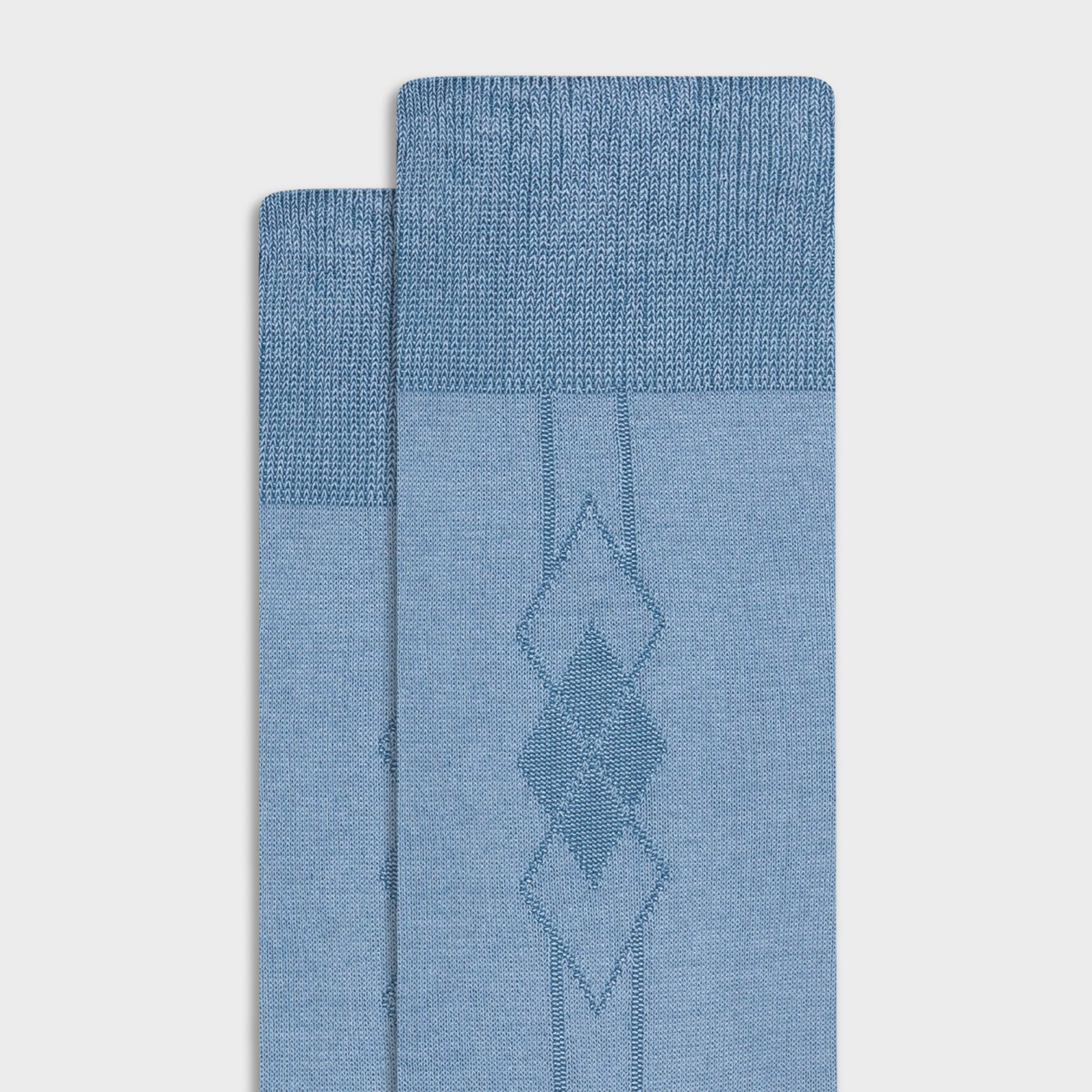 Tonal Diamond Cluster Mid-Calf Socks