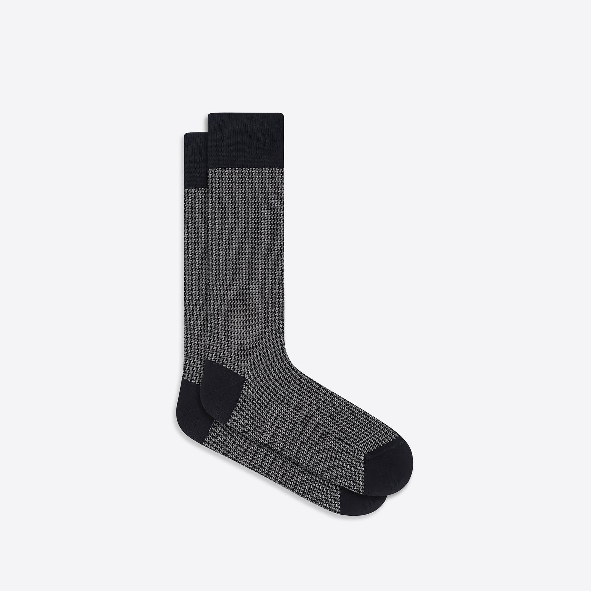 Houndstooth Mid-Calf Socks