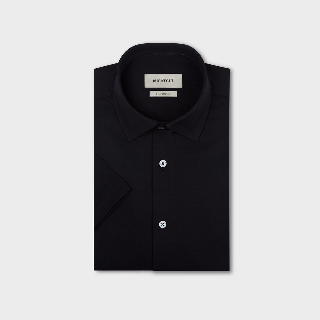 Miles Solid OoohCotton Short Sleeve Shirt – BUGATCHI