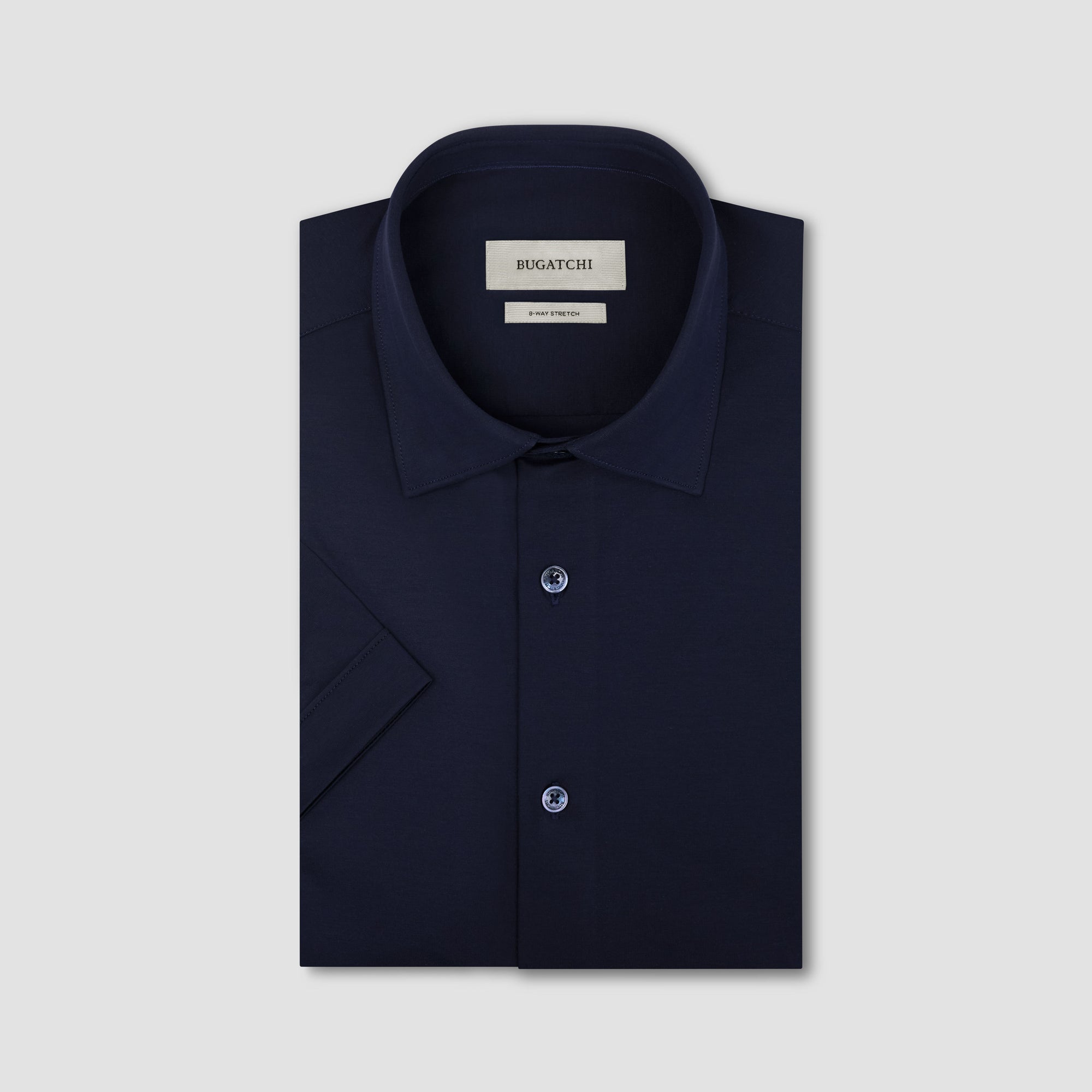 Miles Solid OoohCotton Short Sleeve Shirt – BUGATCHI