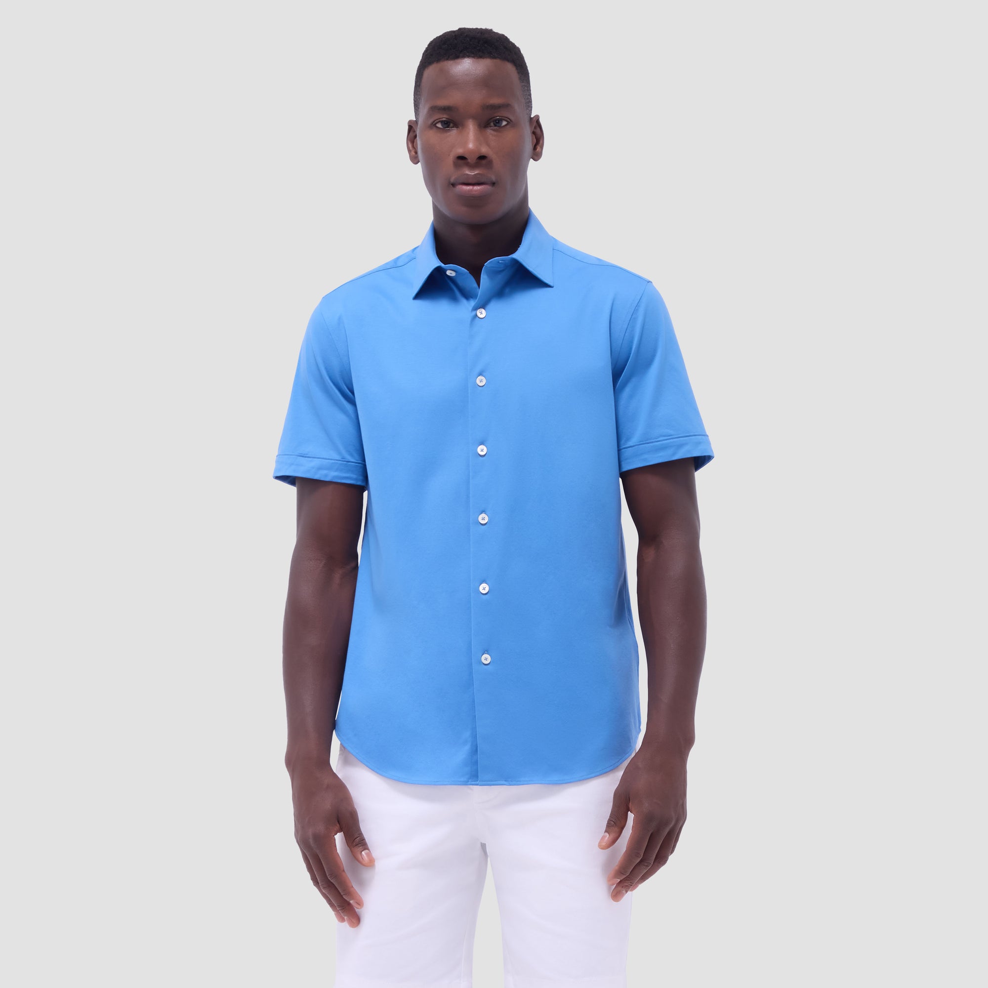 Miles Solid OoohCotton Short Sleeve Shirt