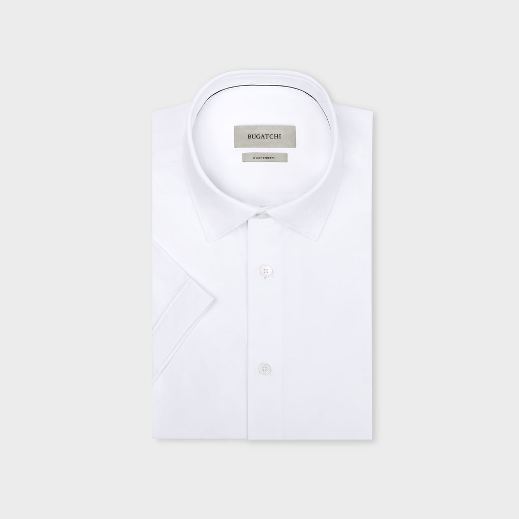 Miles Solid OoohCotton Short Sleeve Shirt – BUGATCHI