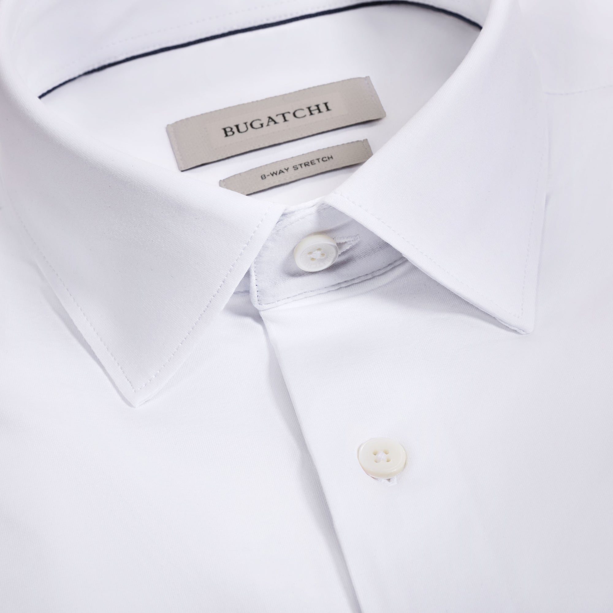 bugatchi white dress shirt James Solid OoohCotton Shirt White / 3XL