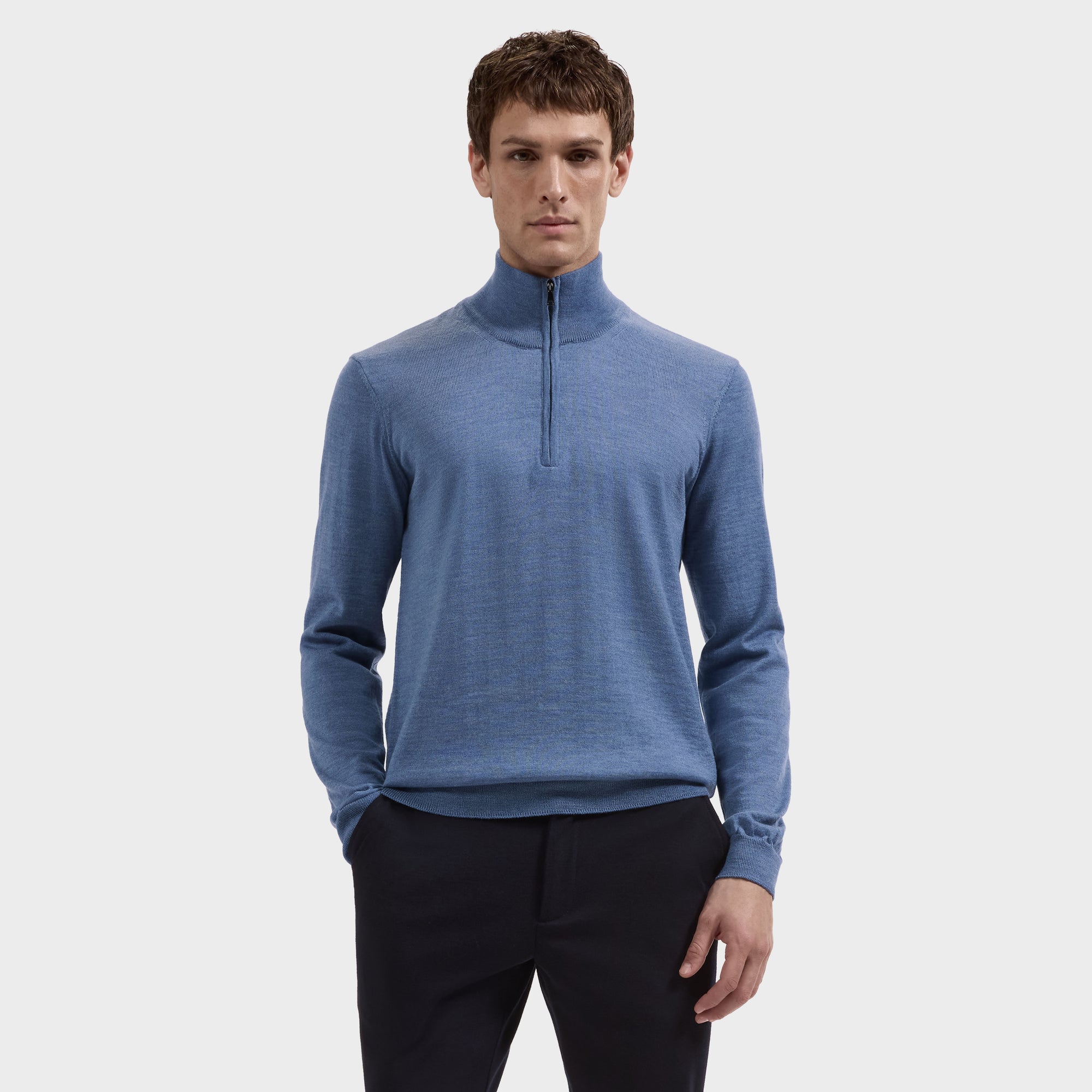 Fred Extrafine Merino Quarter-Zip Sweater