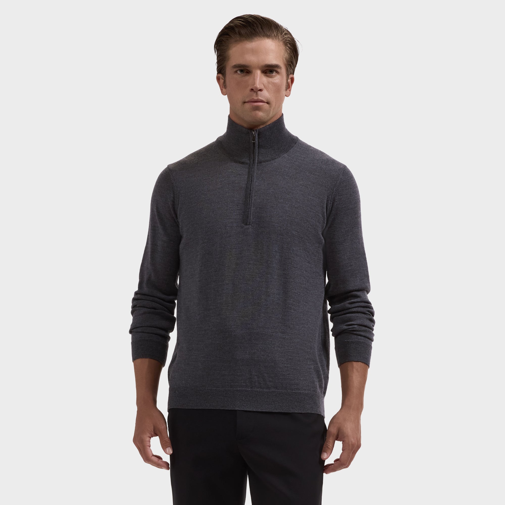 Fred Extrafine Merino Quarter-Zip Sweater