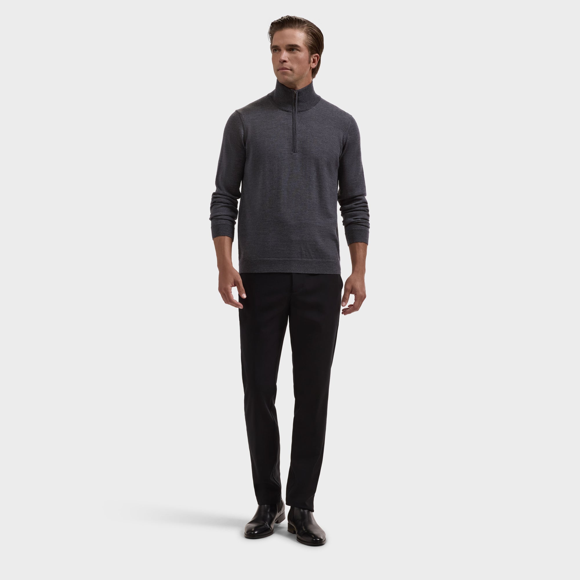 Fred Extrafine Merino Quarter-Zip Sweater