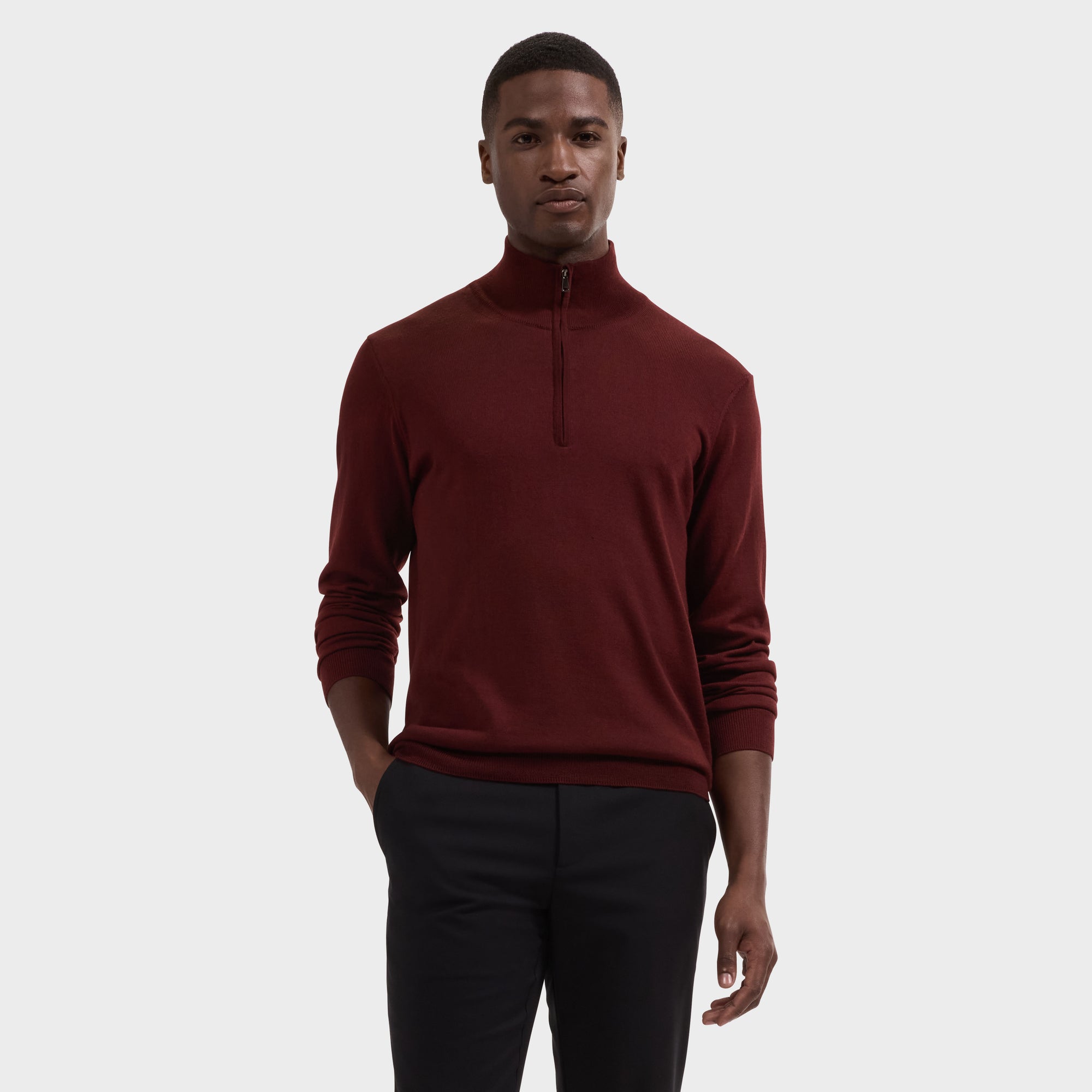 Fred Extrafine Merino Quarter-Zip Sweater