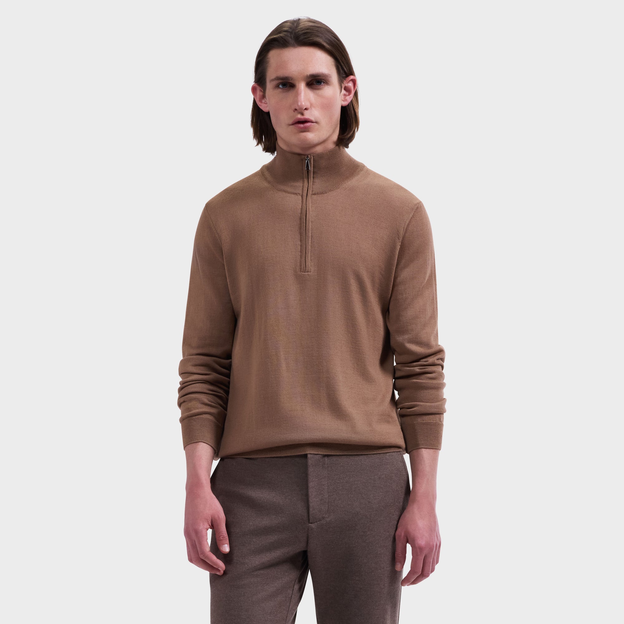 Fred Extrafine Merino Quarter-Zip Sweater