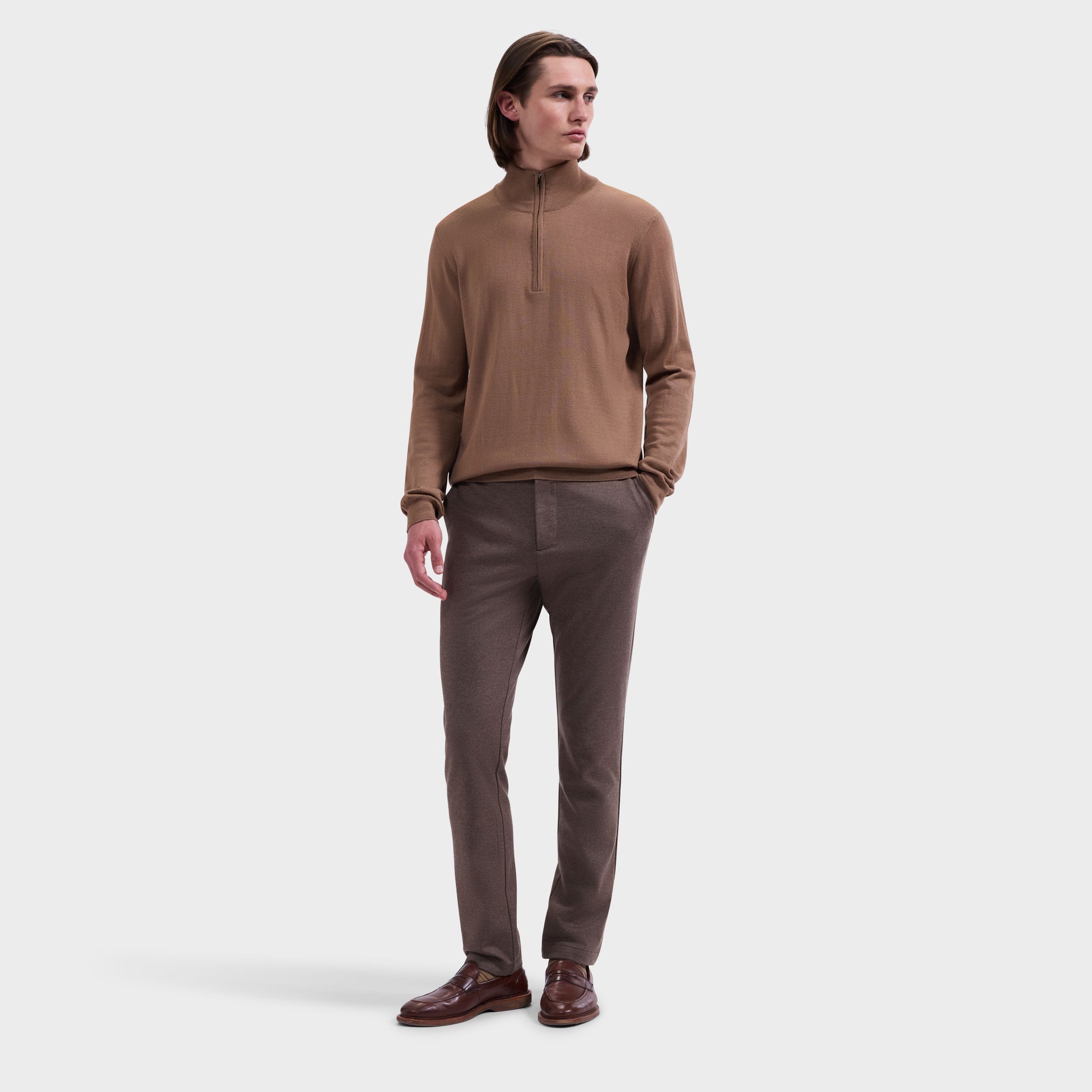 Fred Extrafine Merino Quarter-Zip Sweater