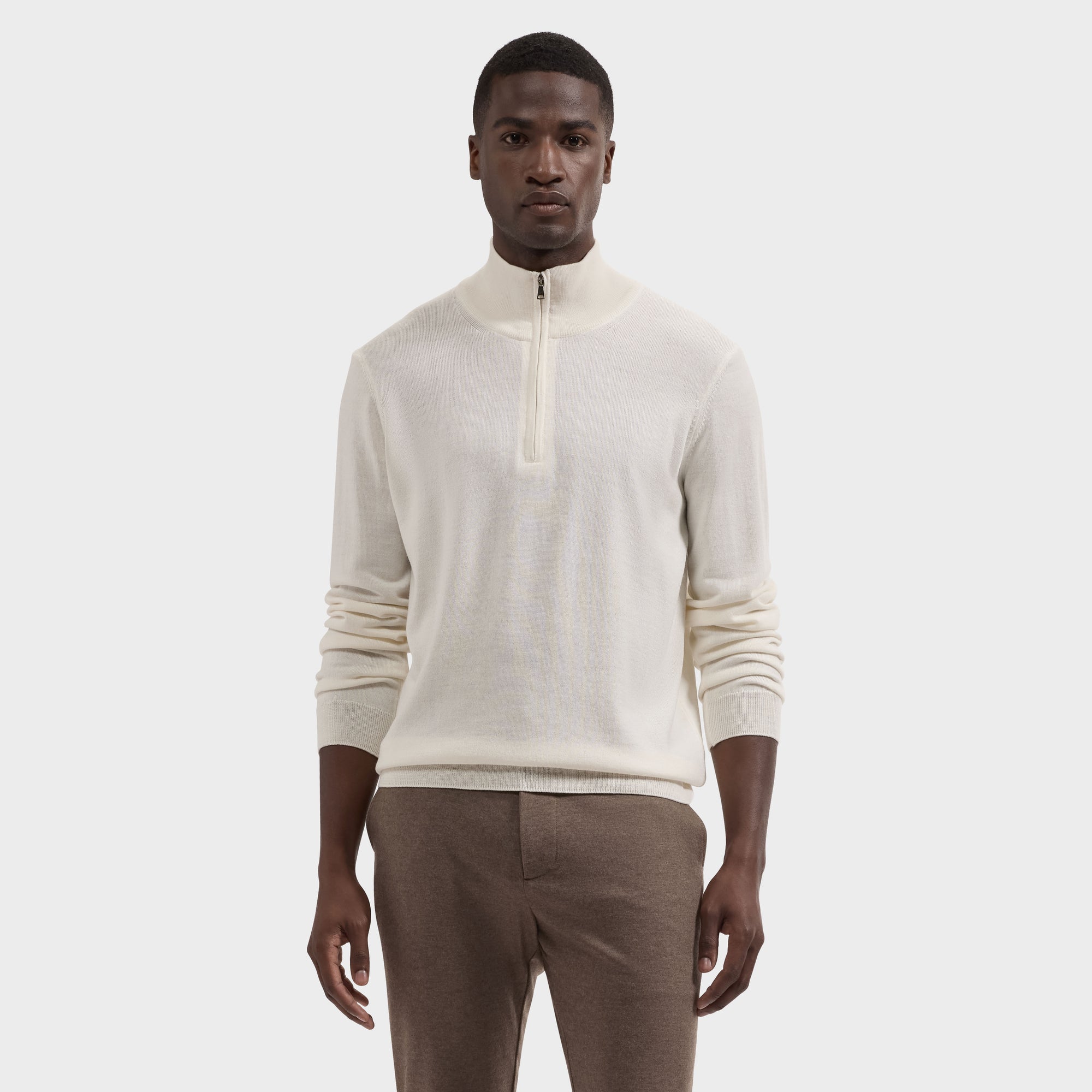 Fred Extrafine Merino Quarter-Zip Sweater