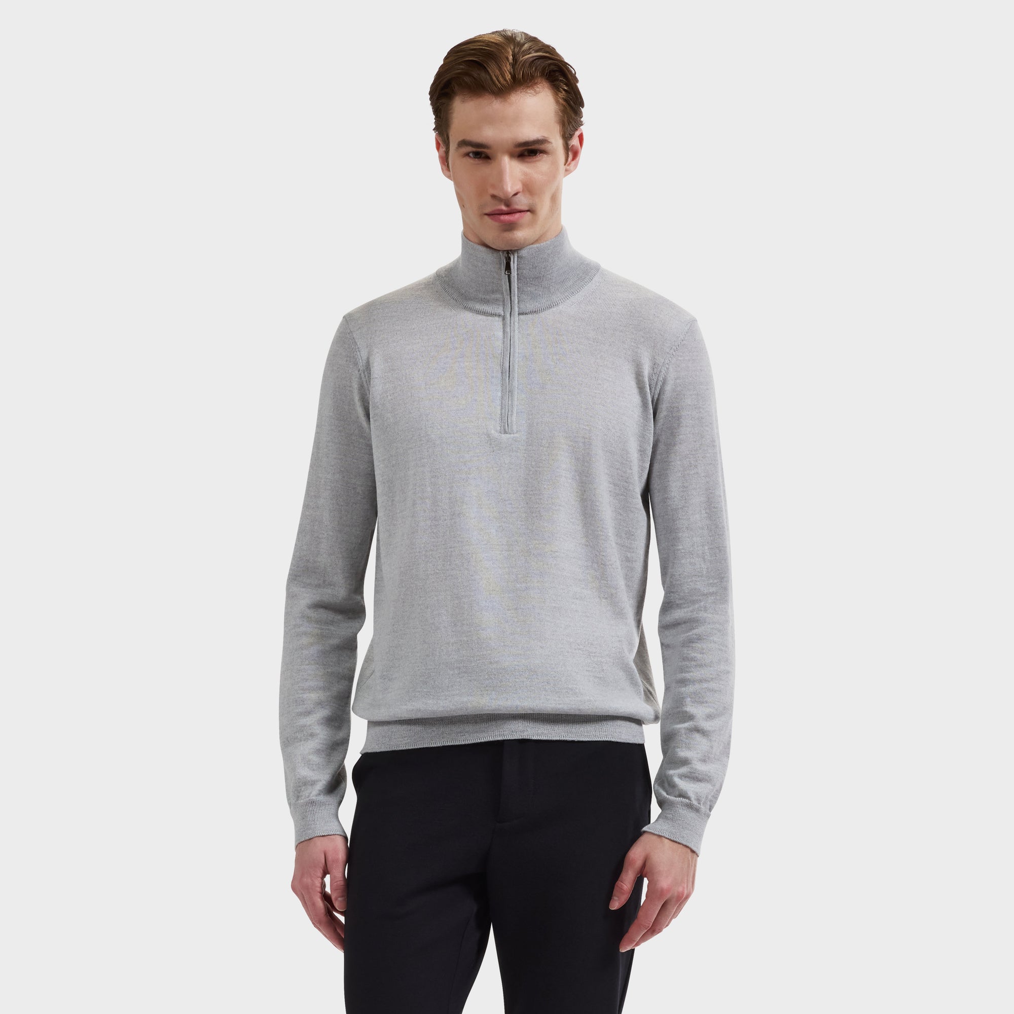 Fred Extrafine Merino Quarter-Zip Sweater
