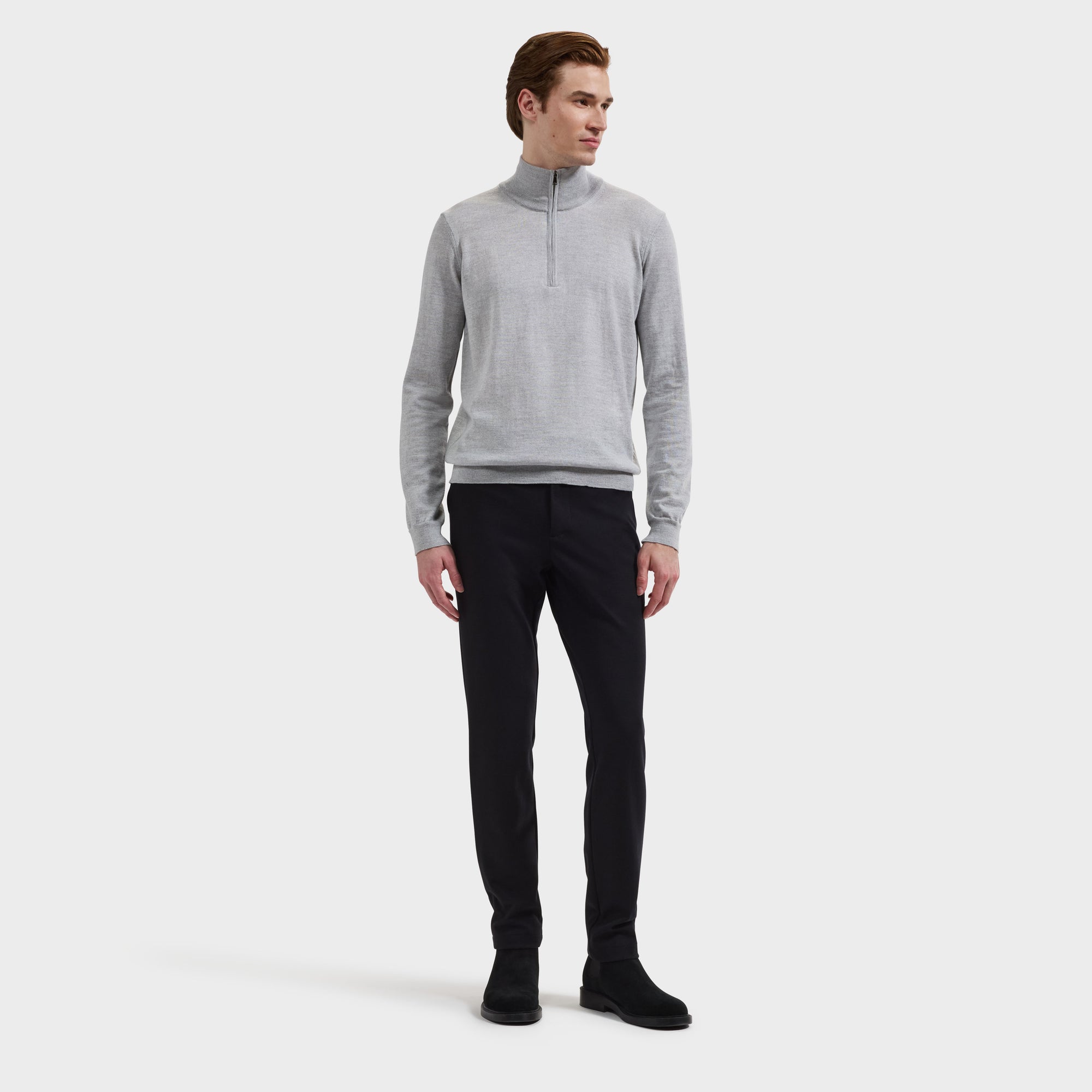 Fred Extrafine Merino Quarter-Zip Sweater