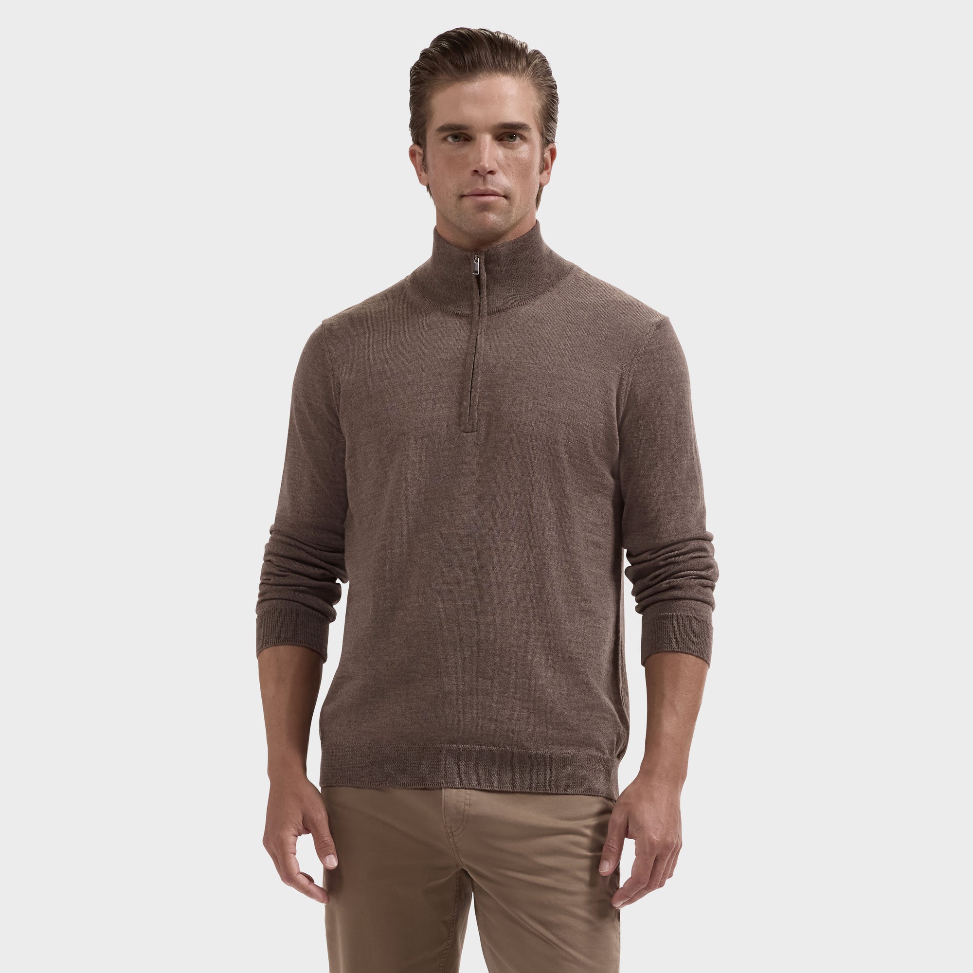 Fred Extrafine Merino Quarter-Zip Sweater