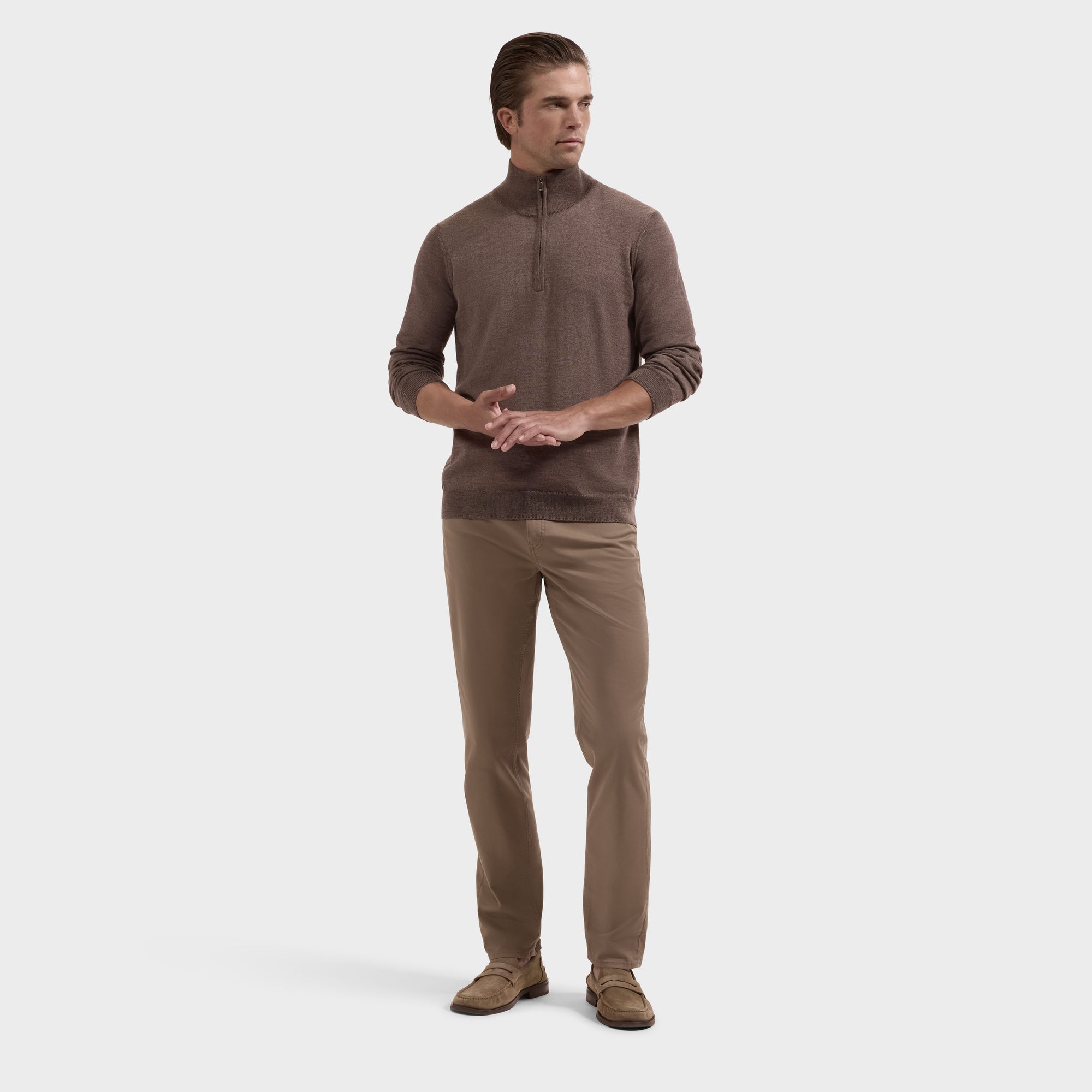 Fred Extrafine Merino Quarter-Zip Sweater