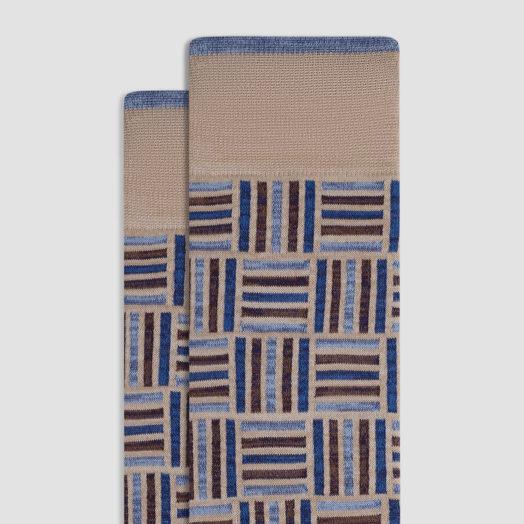 Basketweave Mid-Calf Socks