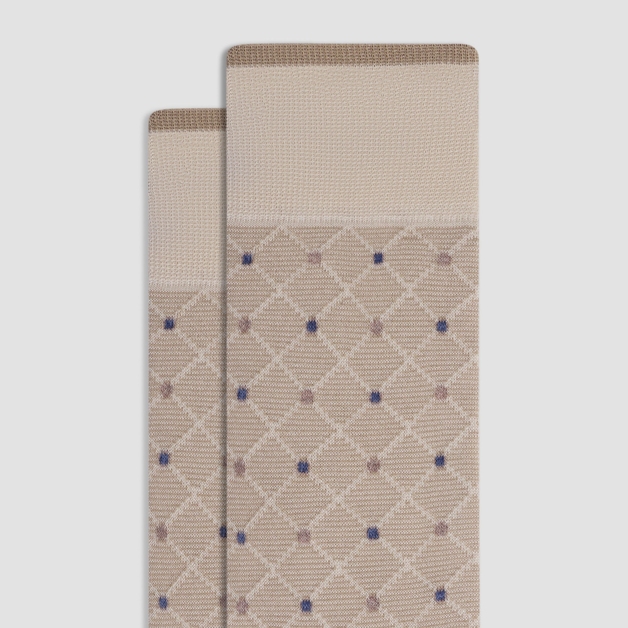 Diamond Grid Mid-Calf Socks