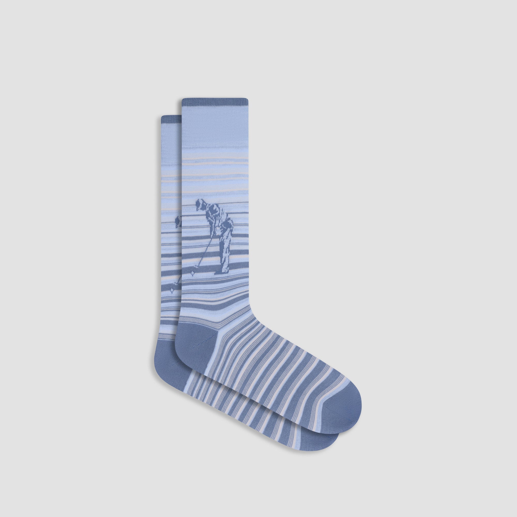 Golfer Striped Mid-Calf Socks