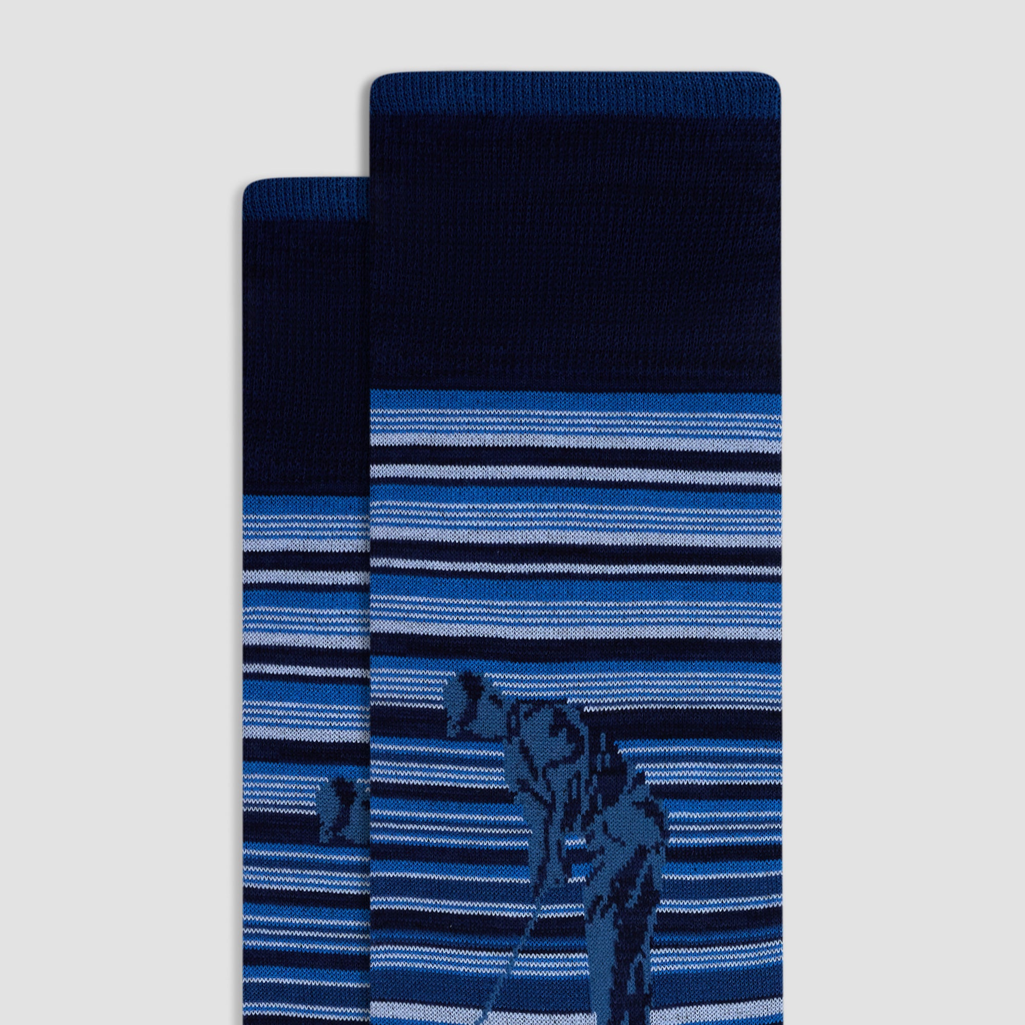 Golfer Striped Mid-Calf Socks