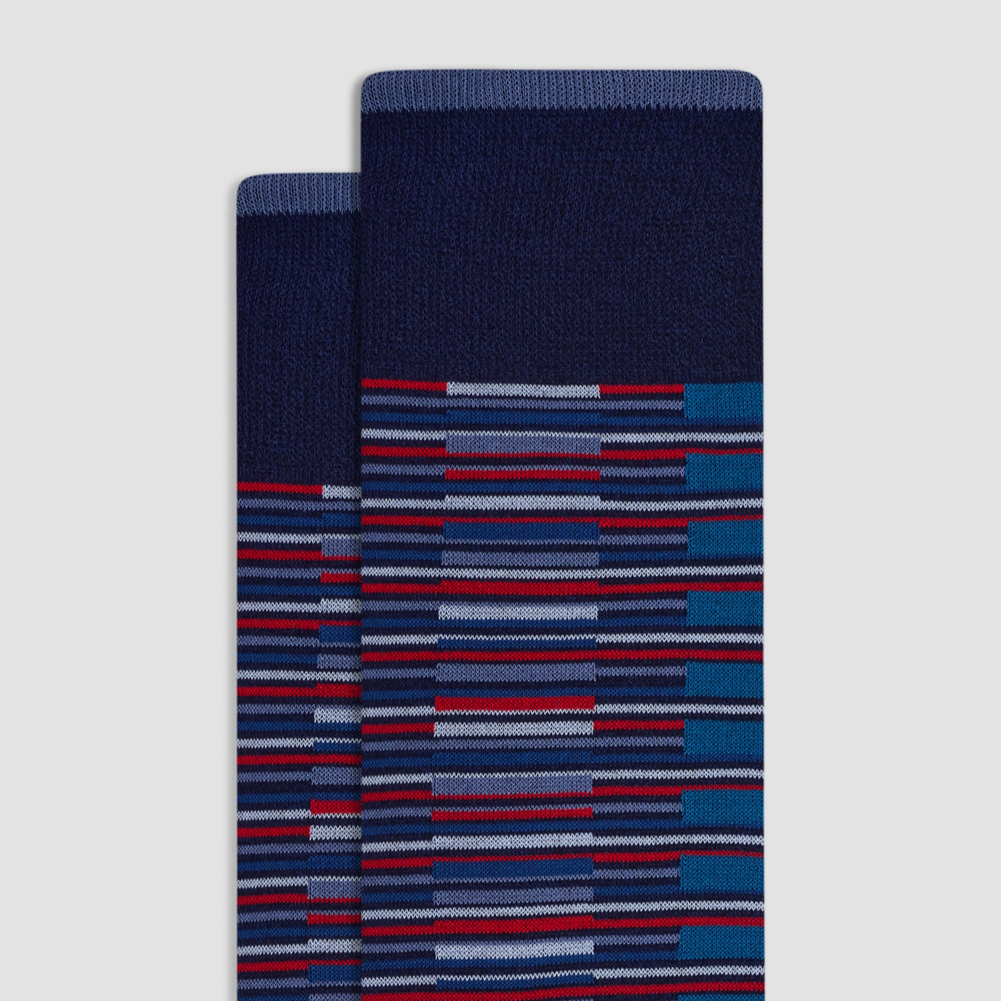 Mixed Stripe Mid-Calf Socks