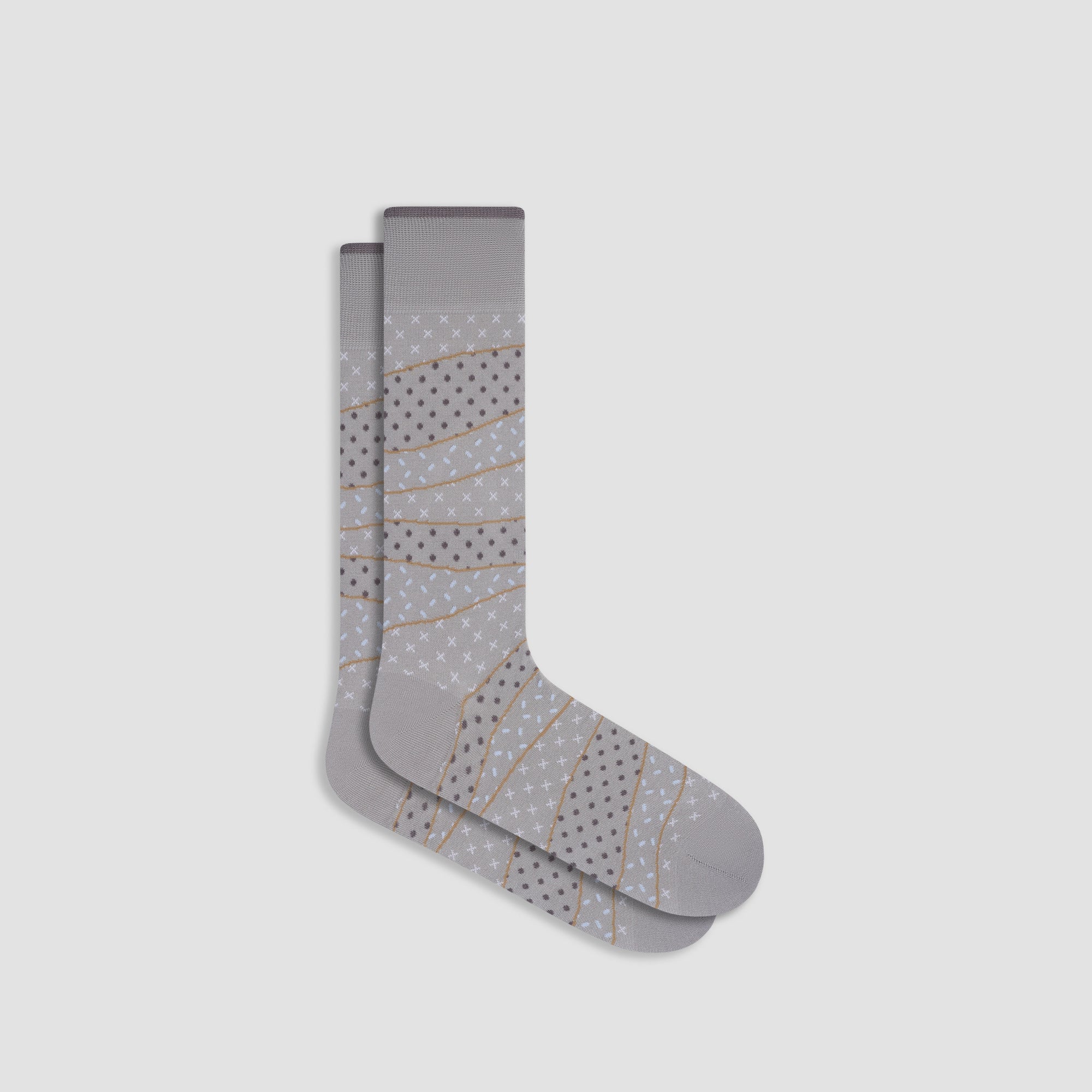Mixed Motif Mid-Calf Socks
