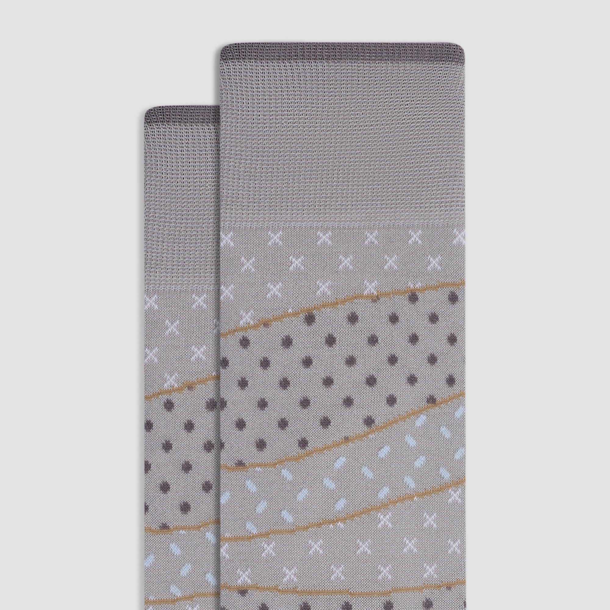 Mixed Motif Mid-Calf Socks