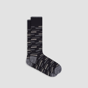 Linear Motif Mid-Calf Socks