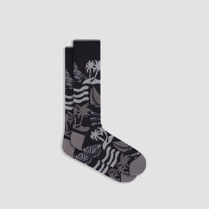 Tropical Scene Mid-Calf Socks