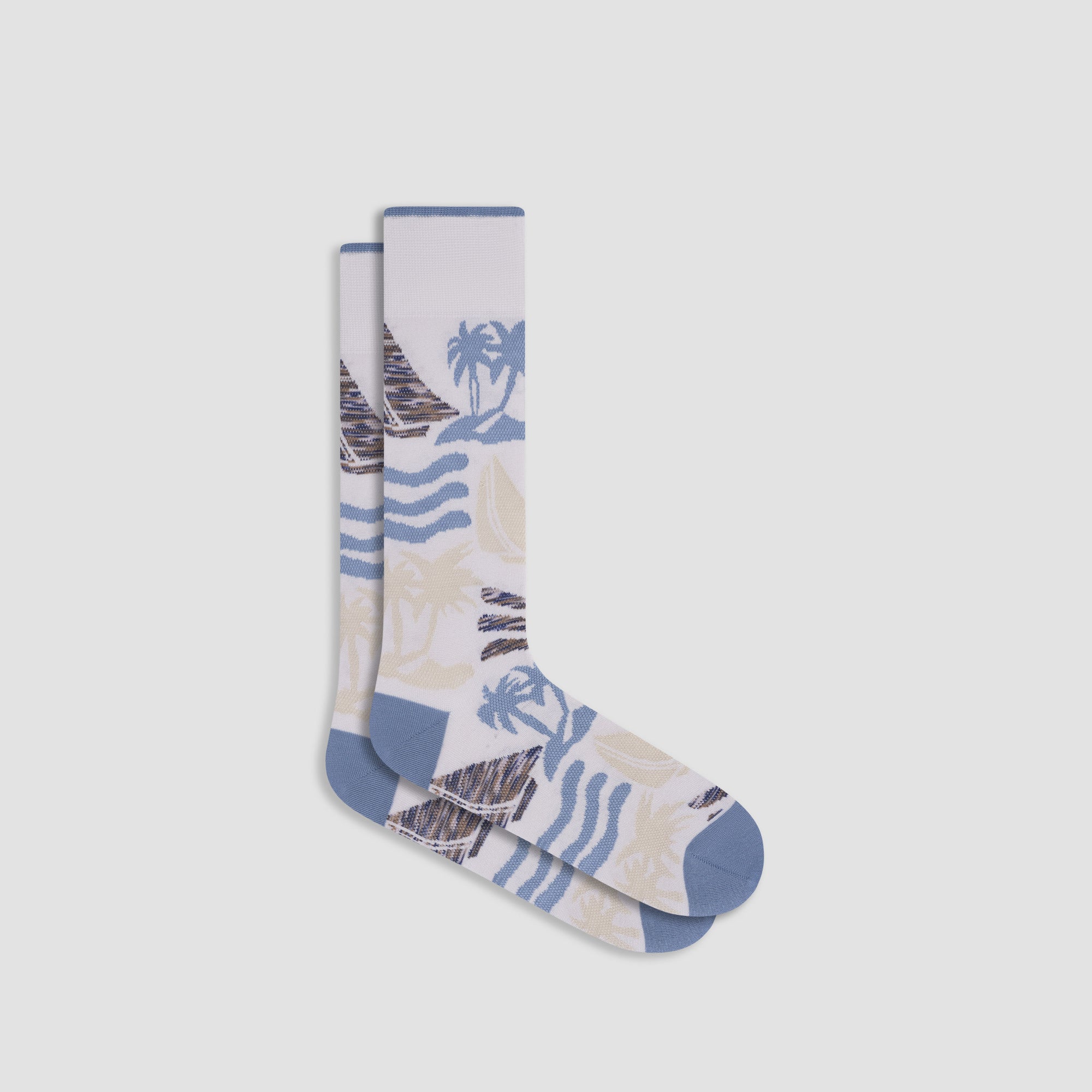 Tropical Scene Mid-Calf Socks