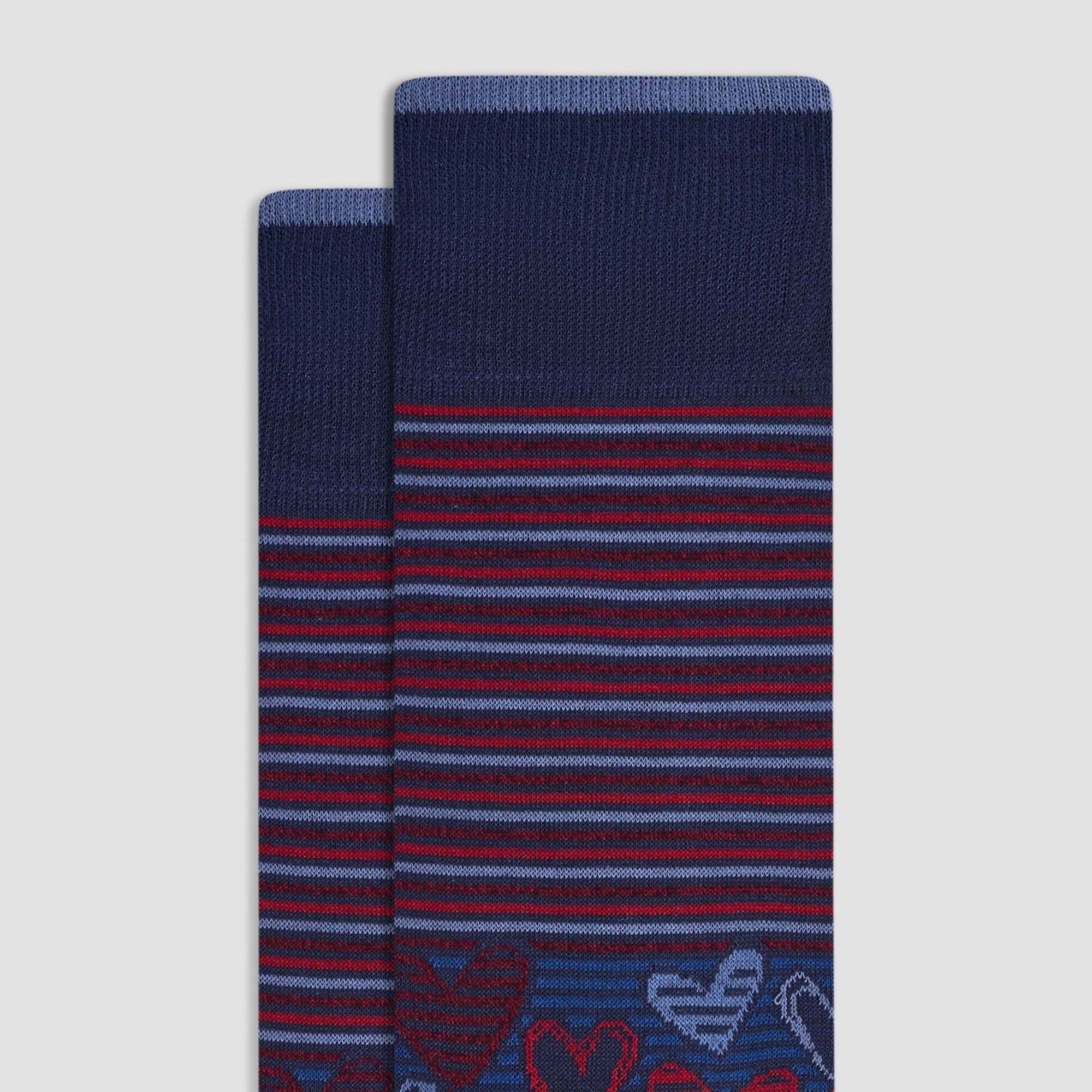 Hearts & Stripes Mid-Calf Socks
