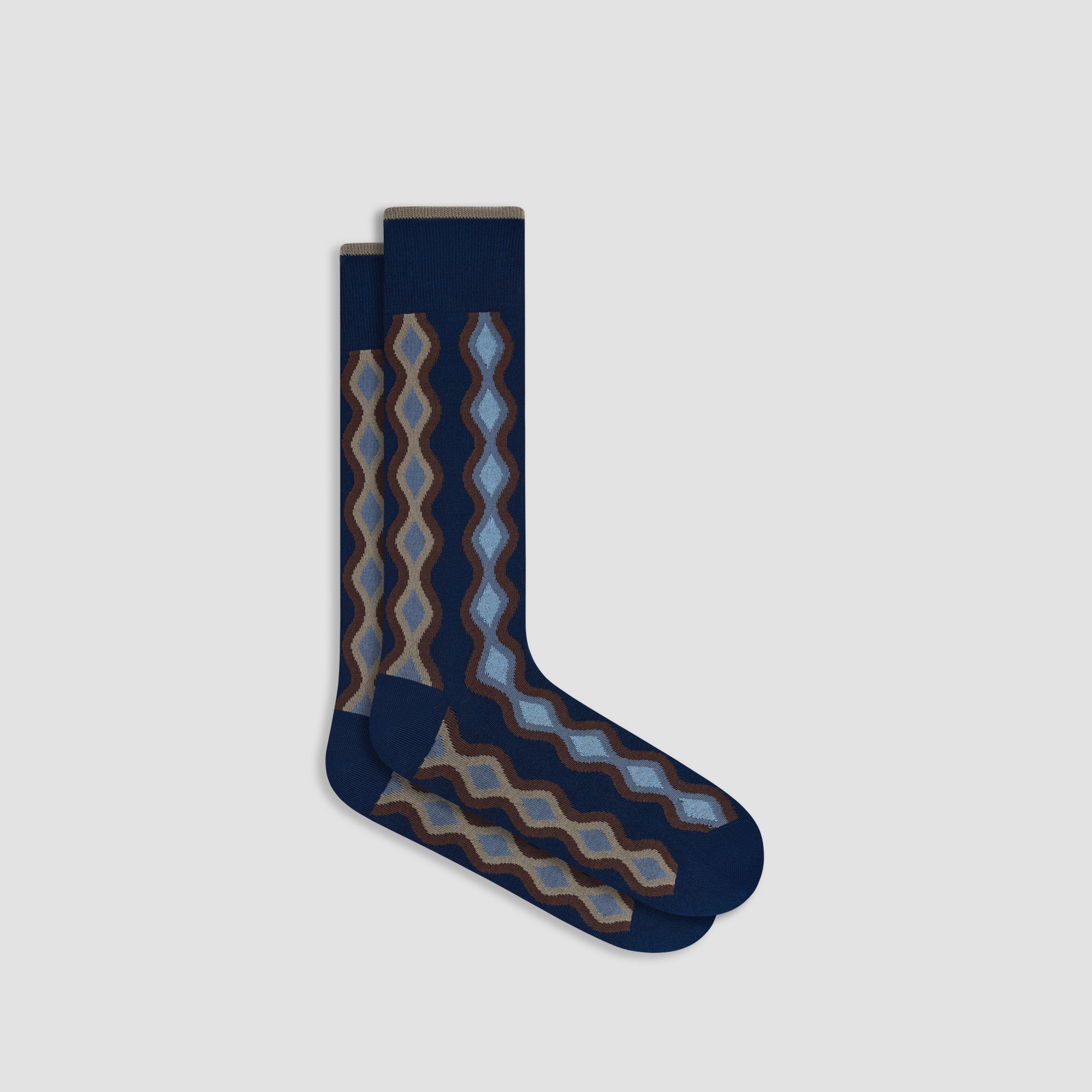 Diamond Wave Mid-Calf Socks