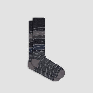 Abstract Wave Mid-Calf Socks