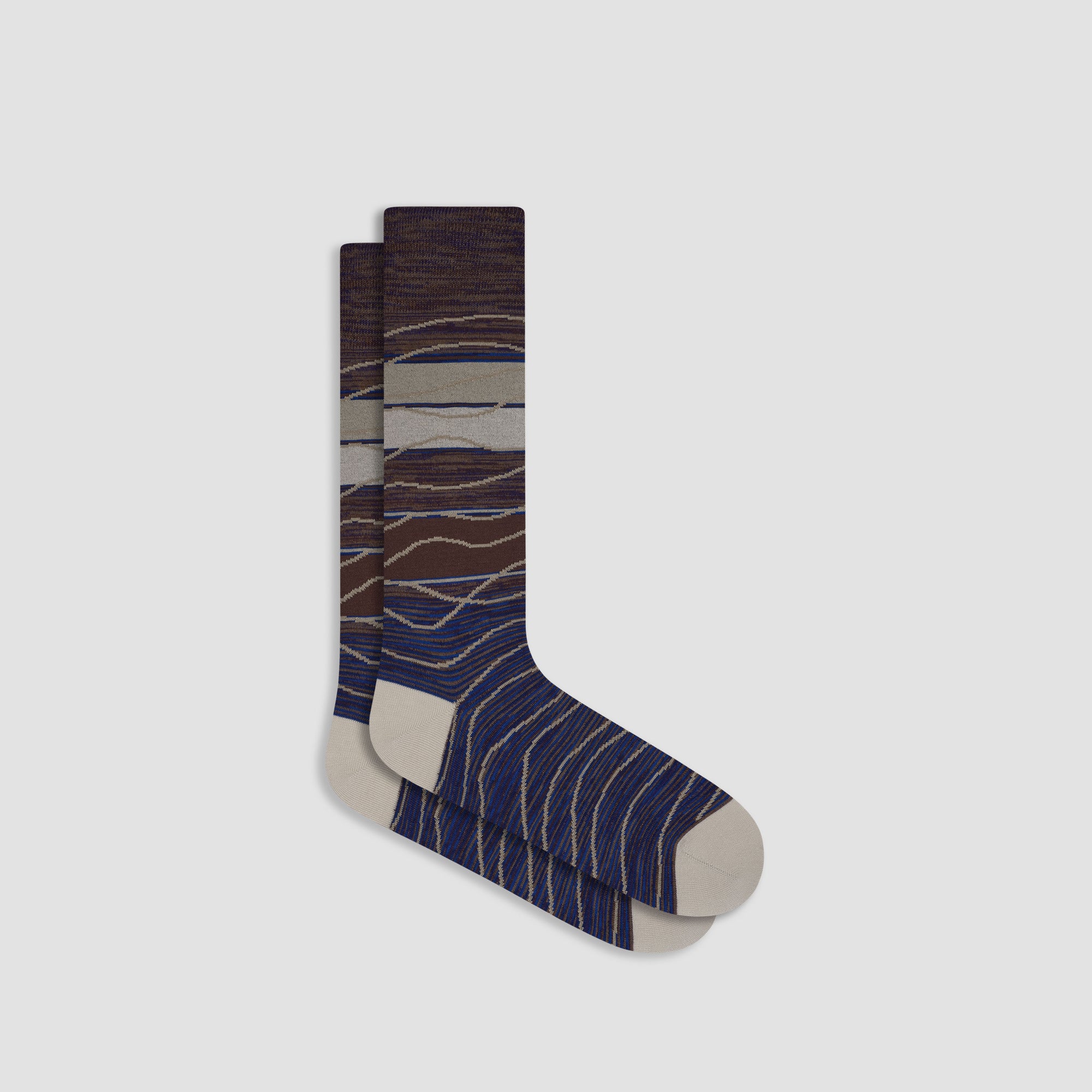 Abstract Wave Mid-Calf Socks