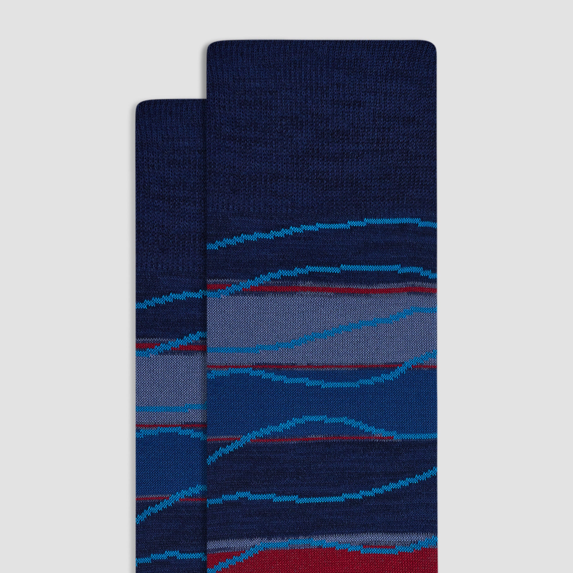 Abstract Wave Mid-Calf Socks