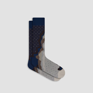 Abstract Contour Mid-Calf Socks