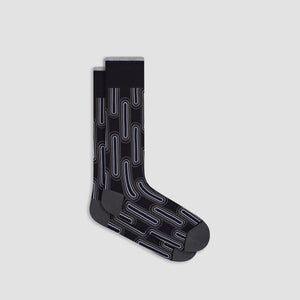 Geometric Link Mid-Calf Socks