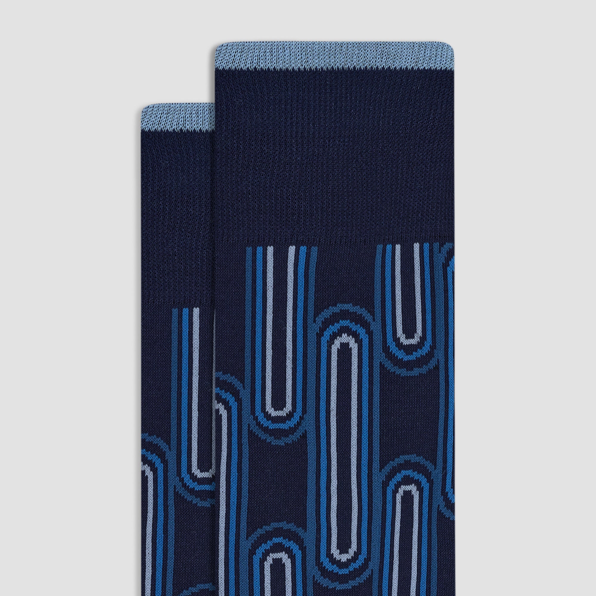 Geometric Link Mid-Calf Socks