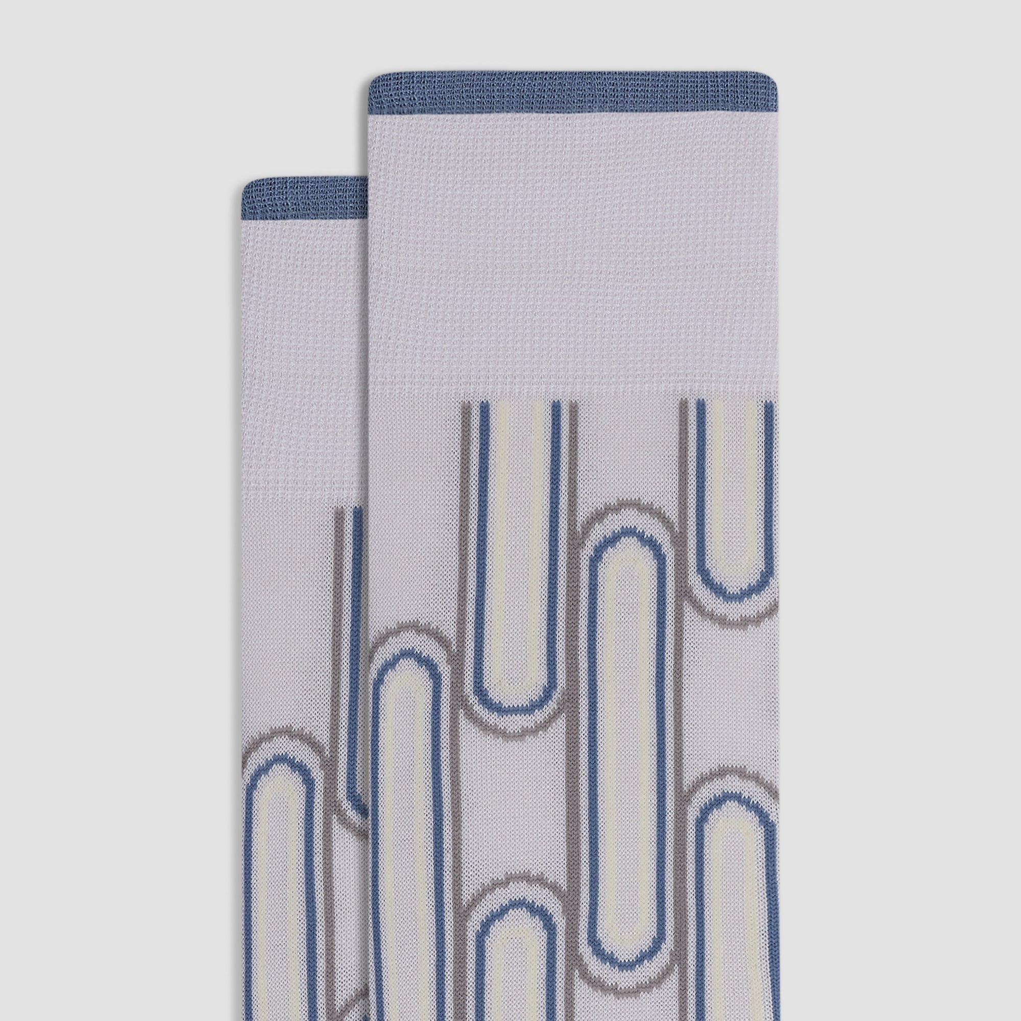 Geometric Link Mid-Calf Socks