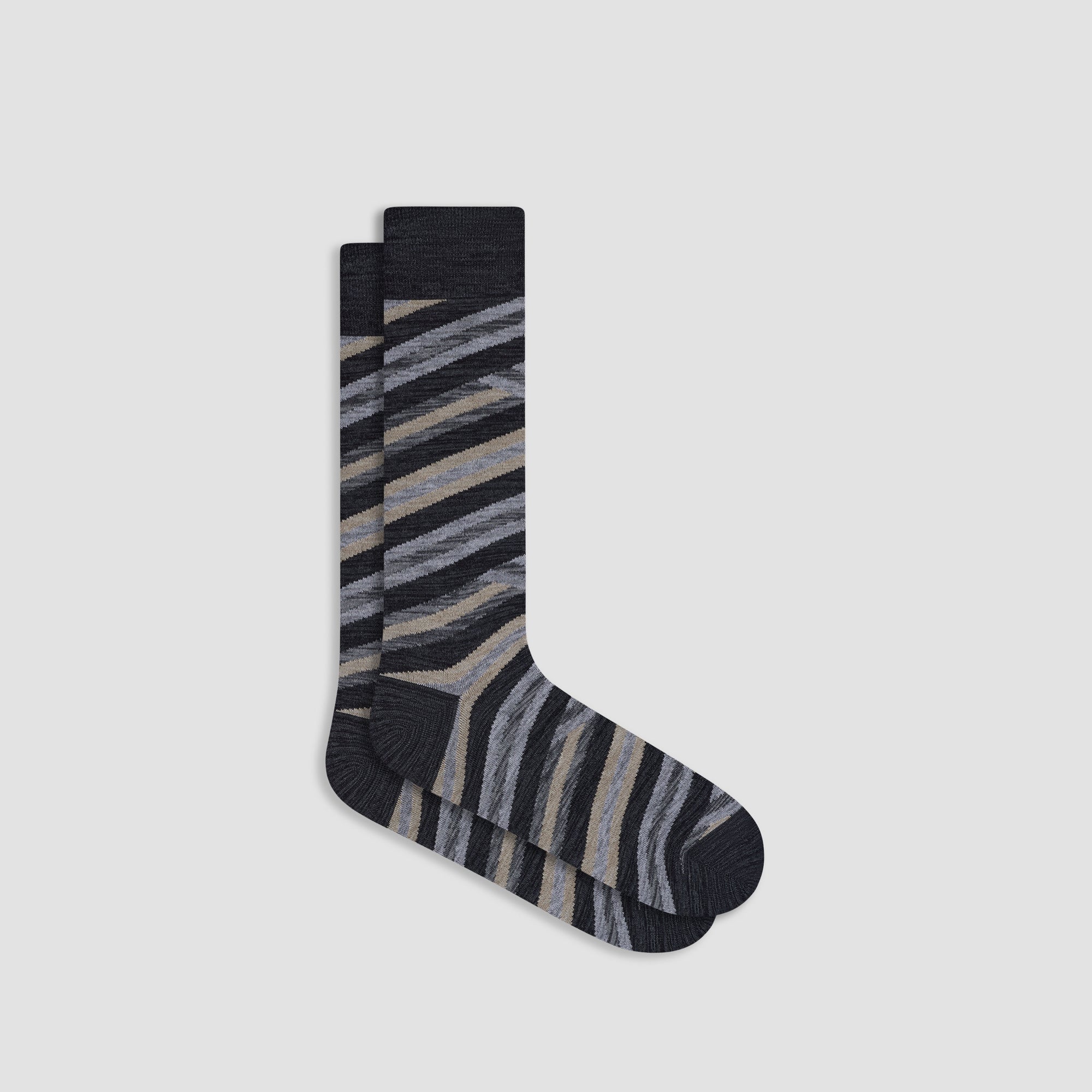 Abstract Stripe Mid-Calf Socks