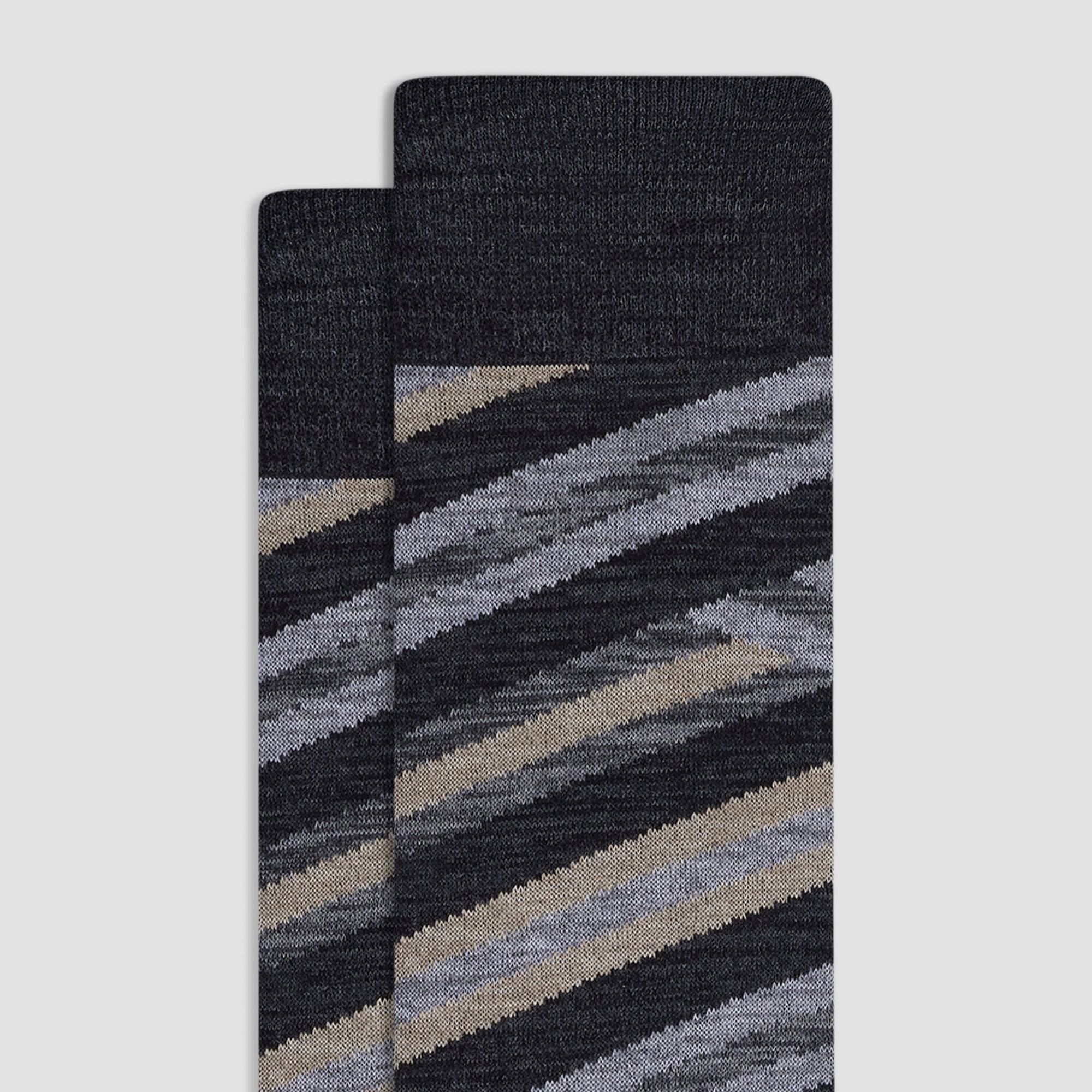 Abstract Stripe Mid-Calf Socks