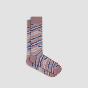 Abstract Stripe Mid-Calf Socks