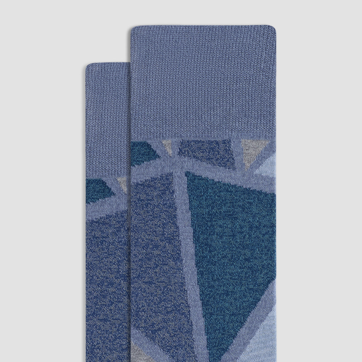 Geometric Grid Mid-Calf Socks