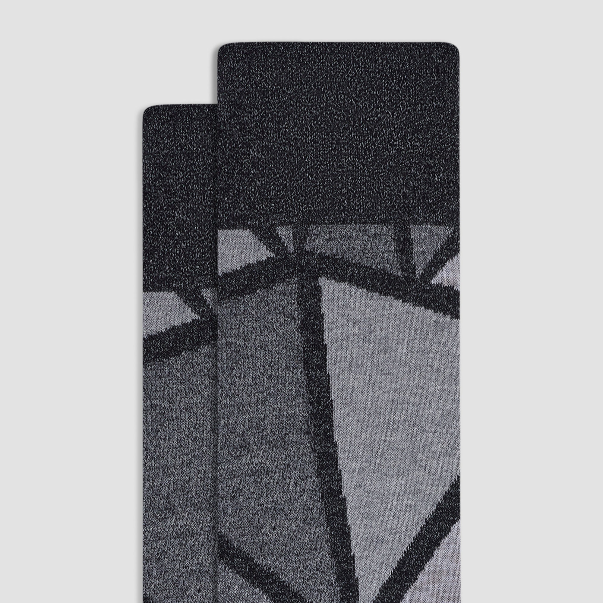 Geometric Grid Mid-Calf Socks