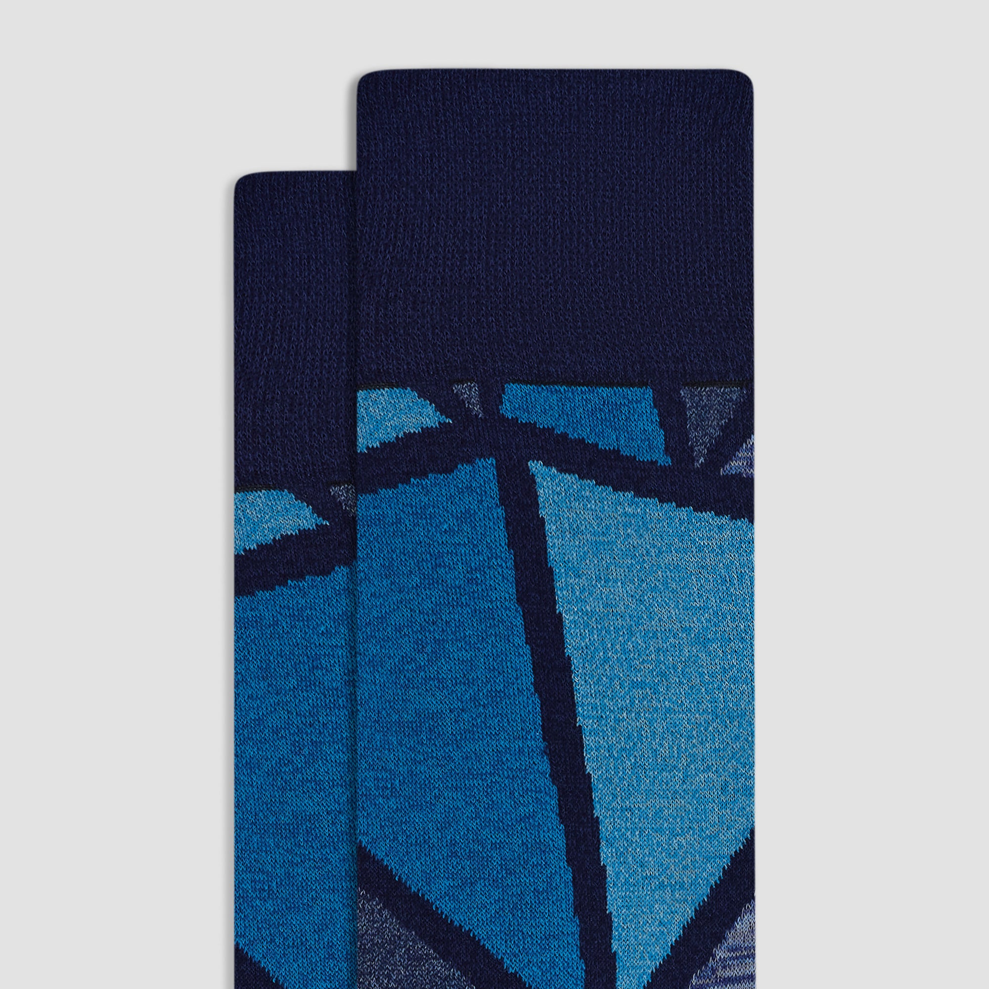 Geometric Grid Mid-Calf Socks