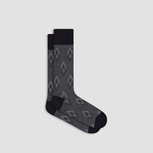 Diamond Motif Mid-Calf Socks