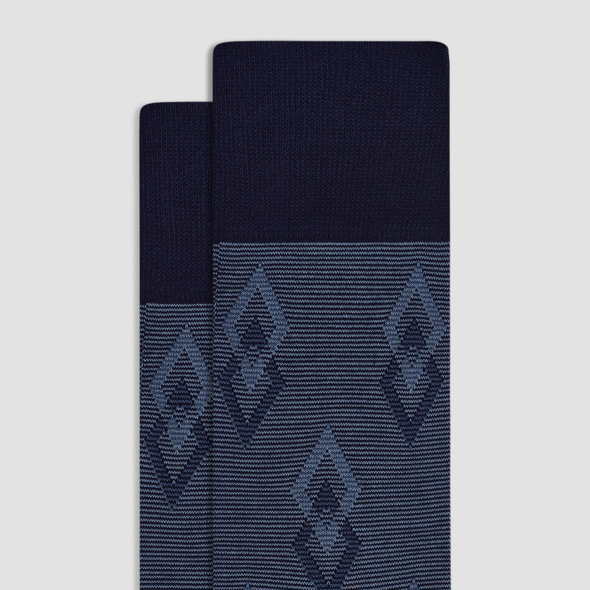 Diamond Motif Mid-Calf Socks