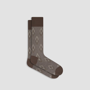 Diamond Motif Mid-Calf Socks