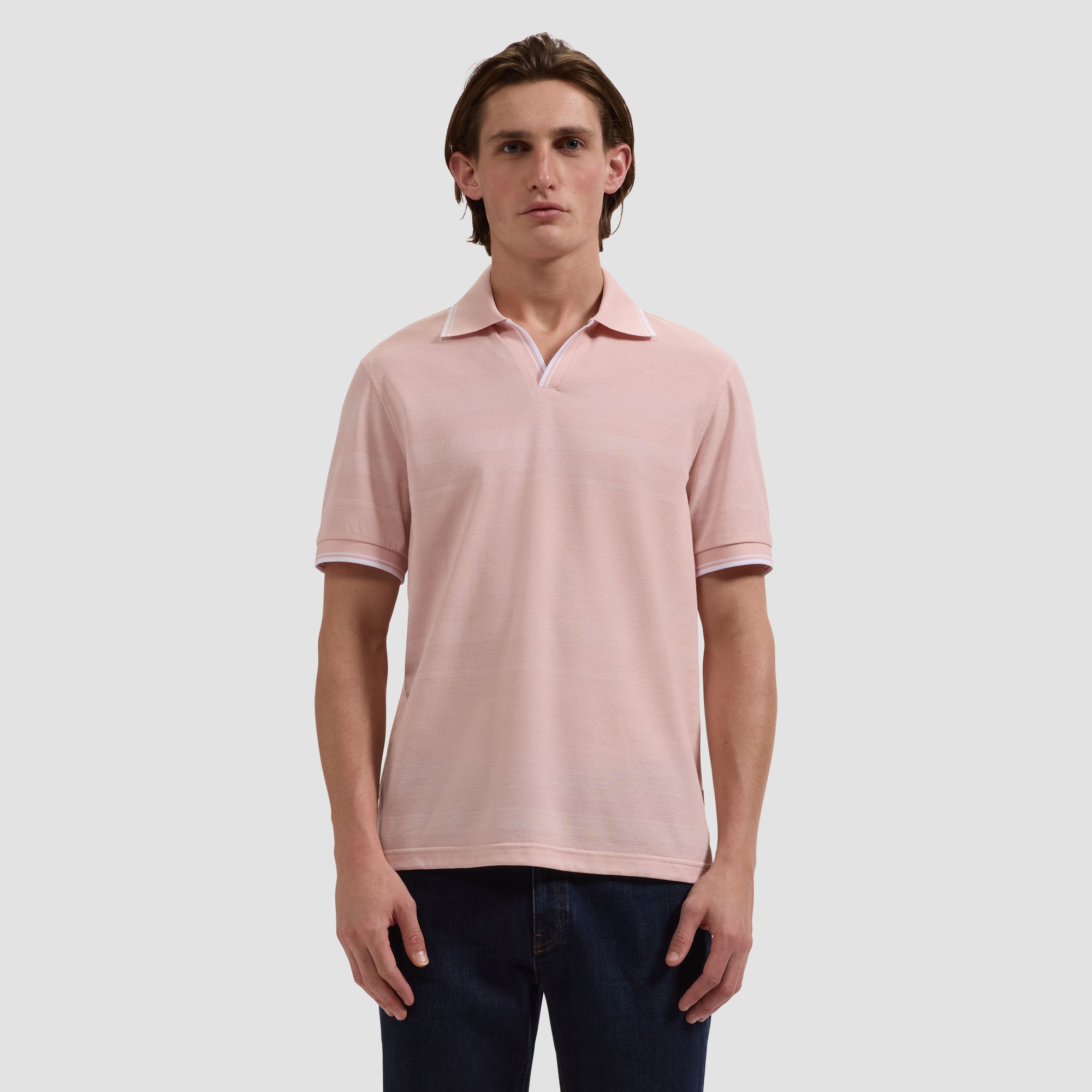 Performance Mixed Media Johnny Collar Polo