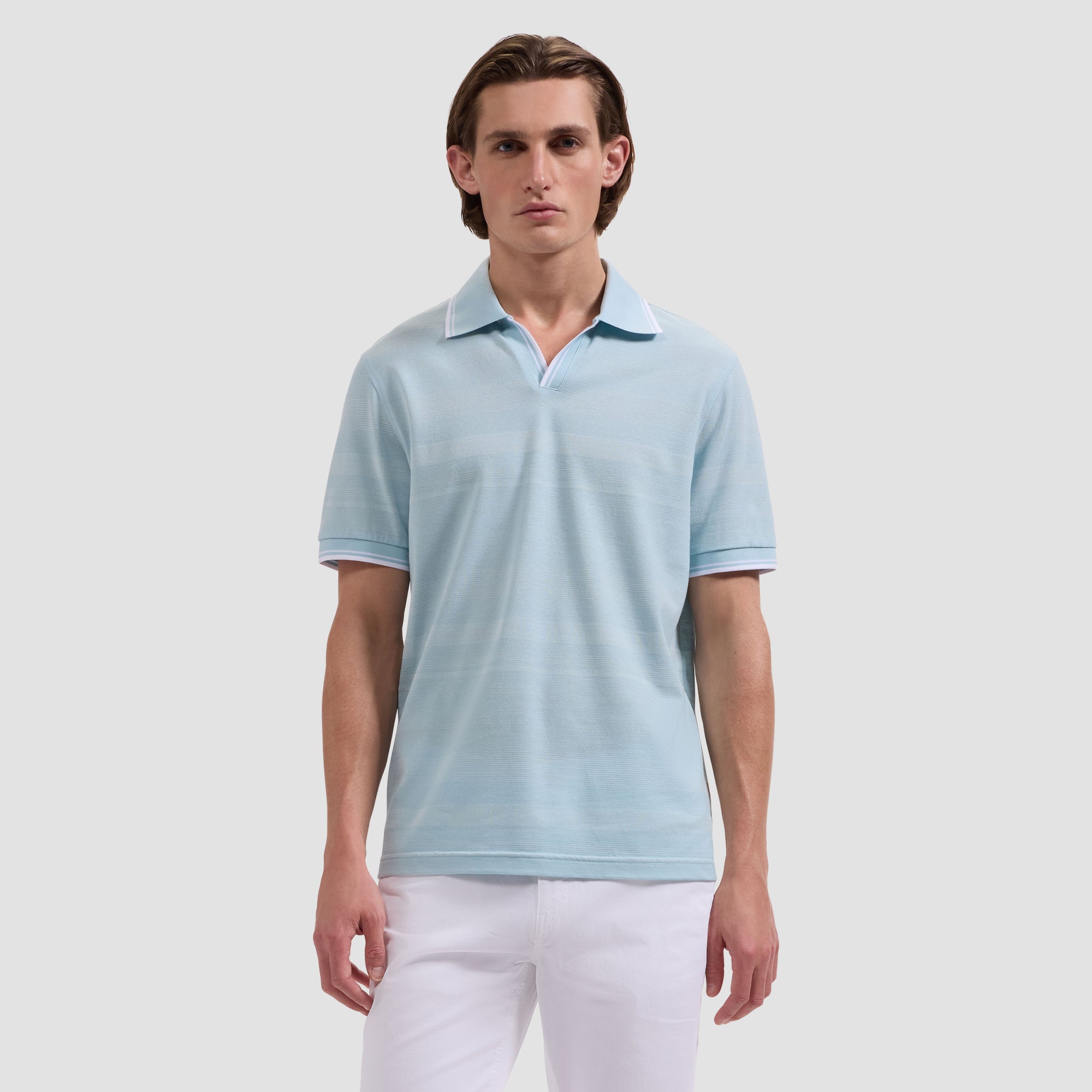 Performance Mixed Media Johnny Collar Polo