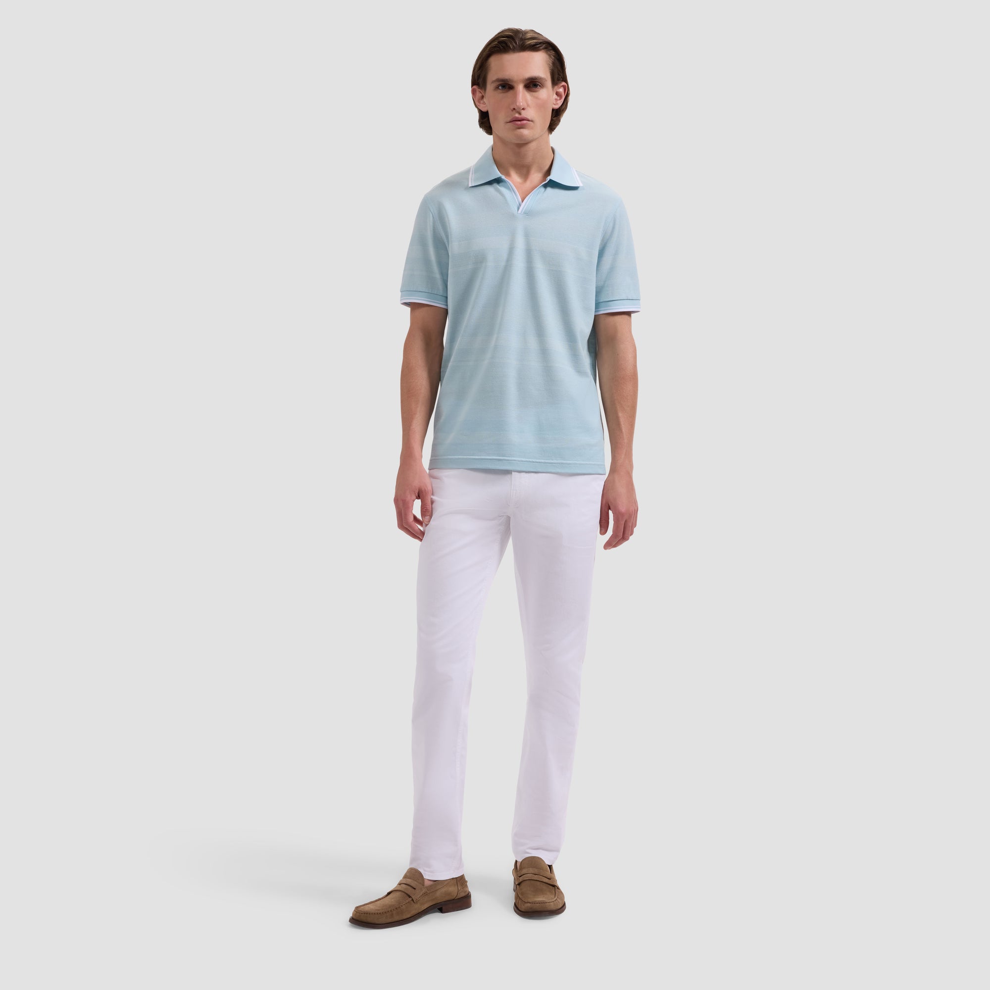 Performance Mixed Media Johnny Collar Polo