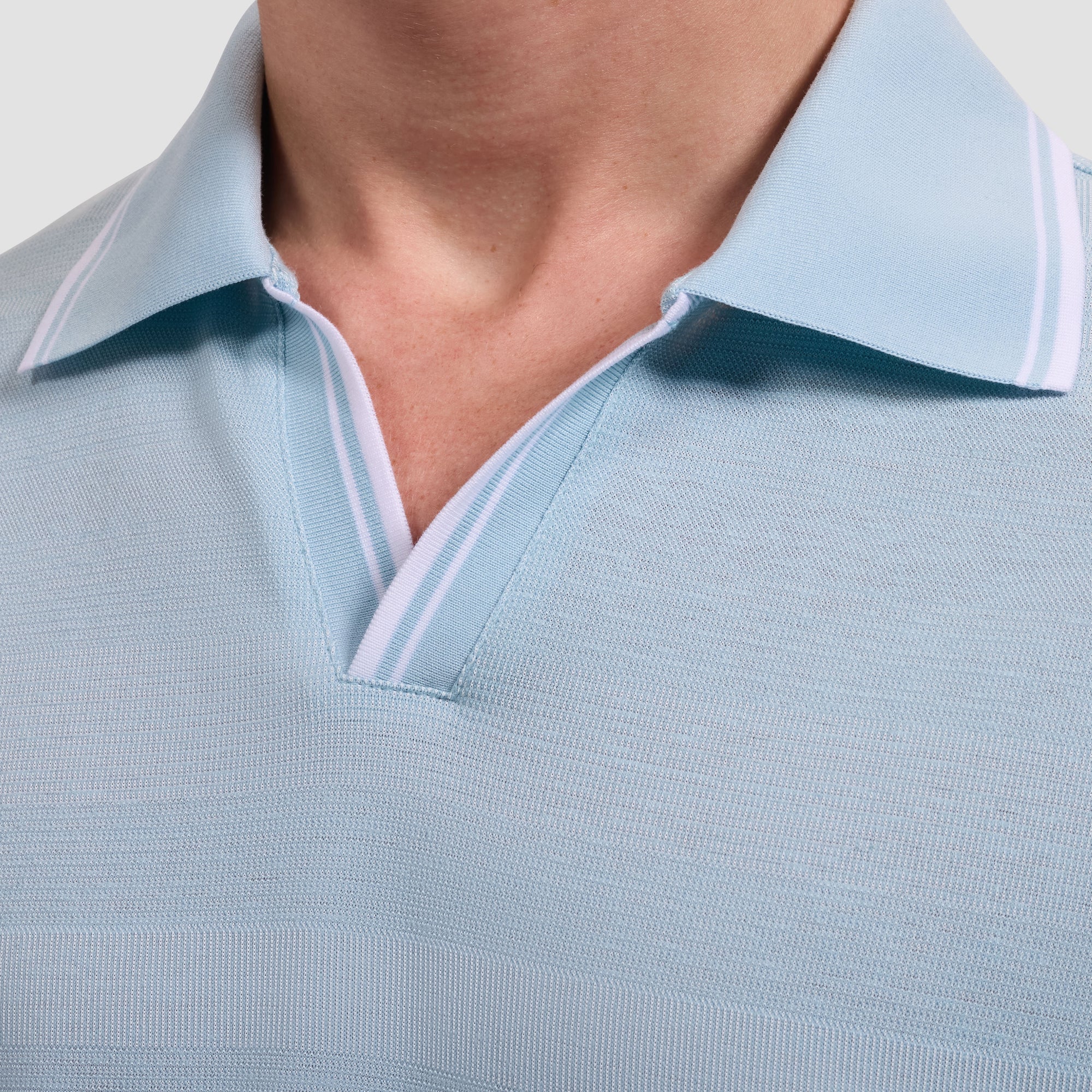 Performance Mixed Media Johnny Collar Polo